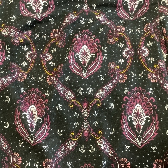 NEW Daniel Rainn Black Purplish/Brown Moody Floral Print Tunic Top 1X Stitch Fix - Picture 4 of 11